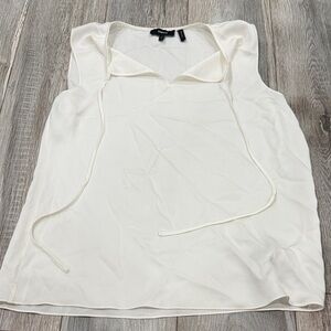 Silk Elegant White Sleeveless Top